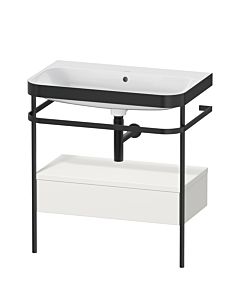 Duravit Happy D.2 Plus combinaison lavabo sur meuble HP4742N3939 77,5 x 49 cm, sans trou pour robinetterie, nordic blanc , avec console en métal