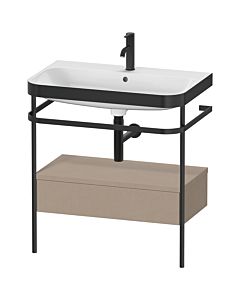 Duravit Happy D.2 Plus meuble-lavabo HP4742O7575 77,5 x 49 cm, trou pour robinetterie 2000 , lin, avec support en métal