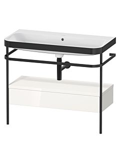 Duravit Happy D.2 Plus combinaison lavabo pour meuble HP4743N2222 97,5 x 49 cm, sans trou pour robinetterie, blanc brillant, avec console en métal