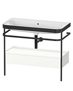 Duravit Happy D.2 Plus combinaison lavabo pour meuble HP4743N3636 97,5 x 49 cm, sans trou pour robinetterie, blanc , avec console en métal