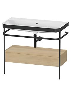 Duravit Happy D.2 Plus furniture washbasin combination HP4743N7171 97.5 x 49 cm, without tap hole, Mediterranean oak, with metal console