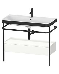 Duravit Happy D.2 Plus combinaison lavabo pour meuble HP4743O3636 97,5 x 49 cm, trou pour robinetterie 2000 , blanc , avec console en métal