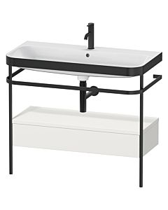 Duravit Happy D.2 Plus furniture washbasin combination HP4743O3939 97.5 x 49 cm, 2000 tap hole, nordic white satin finish, with metal console