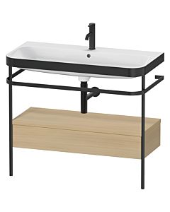 Duravit Happy D.2 Plus vanity washbasin combination HP4743O7171 97.5 x 49 cm, 2000 tap hole, Mediterranean oak, with metal console