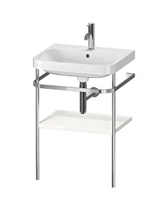 Duravit Happy D.2 Plus furniture washbasin combination HP4835O2222 57.5 x 49 cm, 2000 tap hole, white high gloss, with metal console
