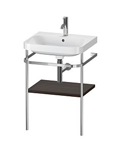 Duravit Happy D.2 Plus Möbelwaschtisch-Kombination HP4835O6969 57,5 x 49 cm, 1 Hahnloch, nussbaum gebürstet, mit Metallkonsole