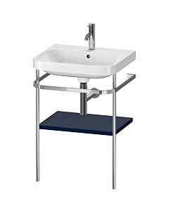 Duravit Happy D.2 Plus furniture washbasin combination HP4835O9898 57.5 x 49 cm, 2000 tap hole, midnight blue satin finish, with metal console