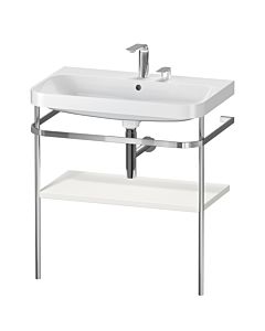 Duravit Happy D.2 Plus combinaison lavabo pour meuble HP4837E3939 77,5 x 49 cm, 2 trous pour robinetterie, nordic blanc , avec console en métal