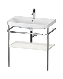 Duravit Happy D.2 Plus combinaison lavabo pour meuble HP4837O3939 77,5 x 49 cm, trou pour robinetterie 2000 , nordic blanc , avec console en métal