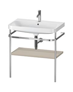Duravit Happy D.2 Plus combinaison lavabo sur meuble HP4837O6060 77,5 x 49 cm, trou pour robinetterie 2000 , finition taupe satiné, avec console en métal