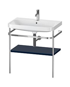 Duravit Happy D.2 Plus furniture washbasin combination HP4837O9898 77.5 x 49 cm, 2000 tap hole, midnight blue satin finish, with metal console