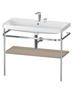 Duravit Happy D.2 Plus combinaison lavabo sur meuble HP4838E7575 97,5 x 49 cm, 2 trous pour robinetterie, lin, avec support métallique