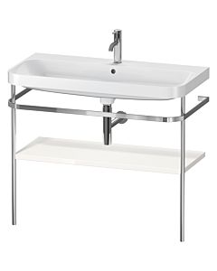 Duravit Happy D.2 Plus Möbelwaschtisch-Kombination HP4838O2222 97,5 x 49 cm, 1 Hahnloch, weiß hochglanz, mit Metallkonsole