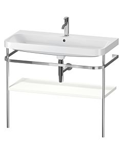 Duravit Happy D.2 Plus combinaison lavabo pour meuble HP4838O3636 97,5 x 49 cm, trou pour robinetterie 2000 , blanc , avec console en métal