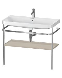 Duravit Happy D.2 Plus combinaison lavabo pour meuble HP4838O6060 97,5 x 49 cm, trou pour robinetterie 2000 , finition taupe satiné, avec console en métal