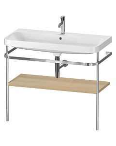 Duravit Happy D.2 Plus combinaison lavabo sur meuble HP4838O7171 97,5 x 49 cm, trou pour robinetterie 2000 , chêne méditerranéen, avec console en métal