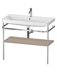 Duravit Happy D.2 Plus Möbelwaschtisch-Kombination HP4838O7575 97,5 x 49 cm, 1 Hahnloch, leinen, mit Metallkonsole
