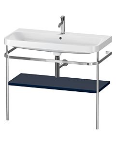 Duravit Happy D.2 Plus combinaison lavabo sur meuble HP4838O9898 97,5 x 49 cm, trou pour robinetterie 2000 , finition satinée bleu nuit, avec console en métal