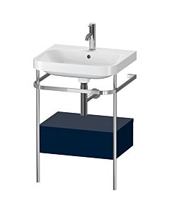 Duravit Happy D.2 Plus furniture washbasin combination HP4840O9898 57.5 x 49 cm, 2000 tap hole, midnight blue satin finish, with metal console