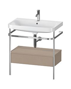 Duravit Happy D.2 Plus meuble-lavabo HP4842O7575 77,5 x 49 cm, trou pour robinetterie 2000 , lin, avec support en métal