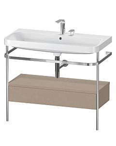 Duravit Happy D.2 Plus combinaison lavabo sur meuble HP4843E7575 97,5 x 49 cm, 2 trous pour robinetterie, lin, avec support métallique