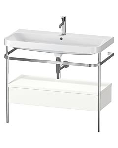 Duravit Happy D.2 Plus furniture washbasin combination HP4843O3636 97.5 x 49 cm, 2000 tap hole, white satin finish, with metal console