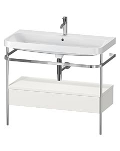 Duravit Happy D.2 Plus vanity washbasin combination HP4843O3939 97.5 x 49 cm, 2000 tap hole, nordic white satin finish, with metal console