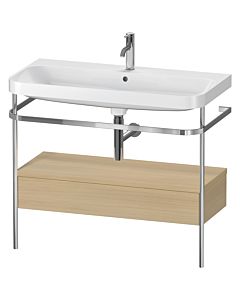 Duravit Happy D.2 Plus Möbelwaschtisch-Kombination HP4843O7171 97,5 x 49 cm, 1 Hahnloch, mediterrane Eiche, mit Metallkonsole