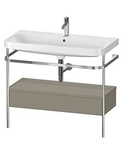 Duravit Happy D.2 Plus combinaison lavabo sur meuble HP4843O9292 97,5 x 49 cm, trou pour robinetterie 2000 , finition gris pierre satiné, avec console en métal