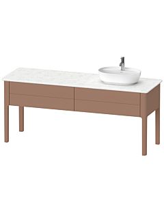 Luv Duravit vasque LU9563R5454 173,3x57x74,3cm, 2 coulissants, debout, à droite, satiné amande