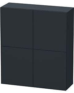 Duravit L-Cube medium tall cabinet LC116708080 70x24.3x80cm, 2 doors, graphite super matt