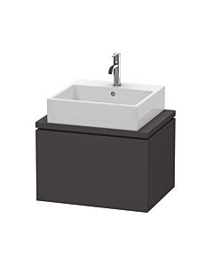 Duravit L-Cube Waschtisch-Unterschrank LC580008080 62 x 47,7 cm, graphit supermatt, für Konsole, 1 Auszug