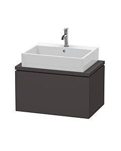 Duravit L-Cube Waschtisch-Unterschrank LC580108080 72 x 47,7 cm, graphit supermatt, für Konsole, 1 Auszug