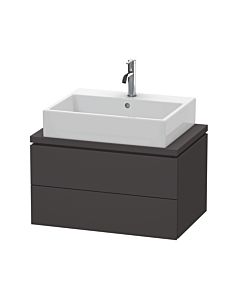 Duravit L-Cube vanity unit LC580608080 72 x 47.7 cm, graphite super matt, for console, 2 drawers