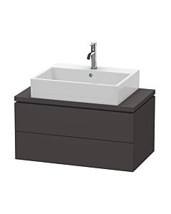 Duravit L-Cube Waschtisch-Unterschrank LC580708080 82 x 47,7 cm, graphit supermatt, für Konsole, 2 Schubkästen