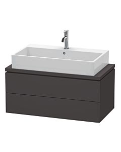 Duravit L-Cube Waschtisch-Unterschrank LC580808080 92 x 47,7 cm, graphit supermatt, für Konsole, 2 Schubkästen