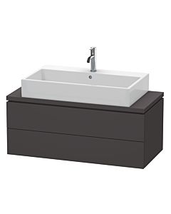 L-Cube Duravit vasque LC580908080 102 x 47,7 cm, graphite super mat, pour console, 2 tiroirs