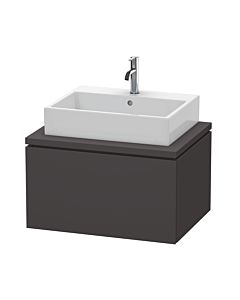 Duravit L-Cube vanity unit LC581108080 72 x 54.7 cm, graphite super matt, for console, 1 pull-out