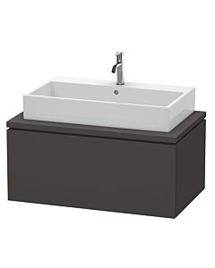 L-Cube Duravit vasque LC581308080 92 x 54,7 cm, graphite super mat, pour console, 1 coulissant