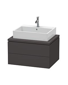 Duravit L-Cube vanity unit LC581608080 72 x 54.7 cm, graphite super matt, for console, 2 drawers