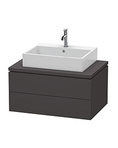 Duravit L-Cube vanity unit LC581708080 82 x 54.7 cm, graphite super matt, for console, 2 drawers