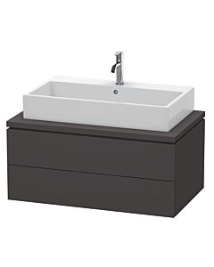 Duravit L-Cube Waschtisch-Unterschrank LC581808080 92 x 54,7 cm, graphit supermatt, für Konsole, 2 Schubkästen