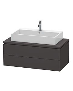 Duravit L-Cube vanity unit LC581908080 102 x 54.7 cm, graphite super matt, for console, 2 drawers