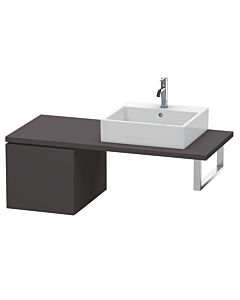 Duravit L-Cube meuble bas LC583108080 42 x 54,7 cm, graphite super mat, pour console, 2000 coulissant