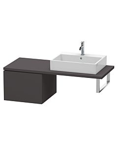 Duravit L-Cube base cabinet LC583208080 52 x 54.7 cm, graphite super matt, for console, 2000 pull-out