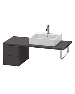 Duravit L-Cube Unterschrank LC583508080 32 x 54,7 cm, graphit supermatt, für Konsole, 2 Schubkästen