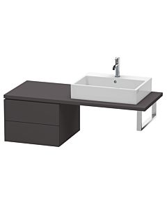 Duravit L-Cube base cabinet LC583708080 52 x 54.7 cm, graphite super matt, for console, 2 drawers