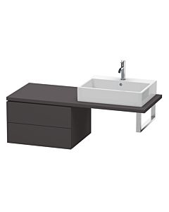 Duravit L-Cube base cabinet LC583808080 62 x 54.7 cm, graphite super matt, for console, 2 drawers