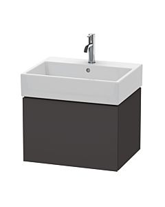 Duravit L-Cube vanity unit LC617508080 58.4x 45.9 cm, graphite super matt, 2000 pull-out, wall-hung