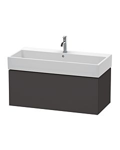Duravit L-Cube vanity unit LC617808080 98.4x 45.9 cm, graphite super matt, 2000 pull-out, wall-hung